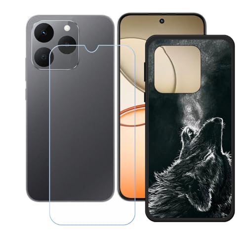 BMPNLSZ �K�p Realme Narzo 90 5G�p+HD�����K���X�ɓK�����ėpTPU�P�[�X�A�V���J�Q���P�[�X�o���p�[�ی�o�b�N�P�[�X-Realme Narzo 90 5G�p�ɓK����9�d�x�X�N���C�u�h�~�X�N���[���v���e�N�^(6,57") - WZ1