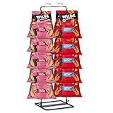 Tongyuyan Chip Stand,Chip Rack Display Stand,Chip Stand Display for Party 2-Row 30 Clips Snack Display,Snack Retail Display Rack