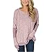 Produktbild Momoxi Oberteil Damen Tshirt Langarmshirt Oversize Basic Sweatshirt Langarmbluse mit Rundhals Casual Langarmshirt Tops Jogginganzug Cardigan Winter Kabel Deutschland Longshirt Hemden Design