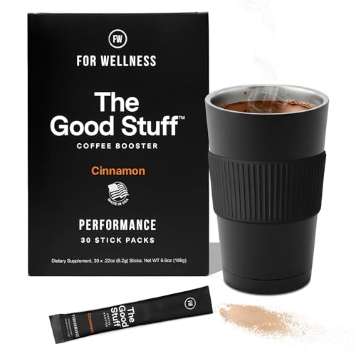 Image of The Good Stuff | Cinnamon Coffee Booster | Healthy Coffee Creamer for Focus & Energy | Keto, Non-Dairy Creamer Powder with MCT Oil, Collagen & L-Theanine | 30 Servings