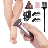 Elektrischer Hornhautentferner,Wiederaufladbare Elektrisches Fuß,Professionelle Elektrische Fußschleifer Pediküre Werkzeuge mit 20 Schleifpapierscheiben und 10 Schleifkreisen geliefert,für Tote