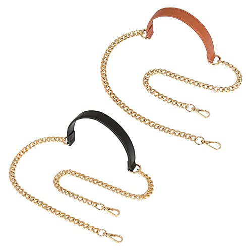 Lowats Reemplazo Cadena Bolso 2 Piezas Correa para Bolso de Hombro de Cuero con Cadena Correa Bolso con Ganchos GiratoriosBolso Correa Bandolera Cuero Reemplazo Cadena Bolso Cover
