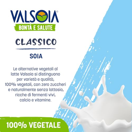 Valsoia - Bevanda Soia Gusto Classico, Box da 10 Tetra Brik da 1000 ml, 100% Vegetale, Senza Lattosio e Glutine, Fonte di Proteine Vegetali, Ideale anche per Vegani, Vegetariani e Celiaci - Immagine 2