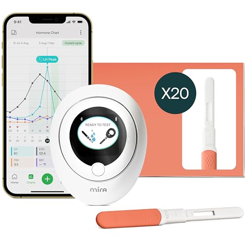 Mira Ultra4 Fertility Monitor & Ovulation Test Kit for Women at-Home 4-Hormone Tracker (LH FSH E3G PdG) Digital Analyzer with 20 Test Wands 7 More Accurate Than Other Fertility Trackers