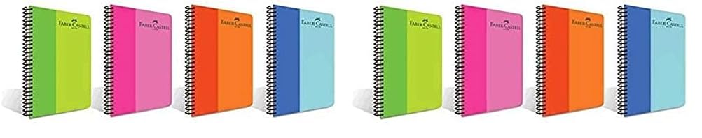Faber-Castell BiColor Spiralli Defter, A4, 80 Yaprak, 70g Kağıt, Çizgili, Dayanıklı PP Kapak, Asorti Renkler, Kullanışlı ve Şık Tasarım 2li paket