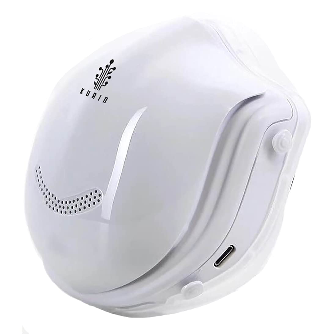 Kurin Atom - World's First Electronic Air Purification Mask with HEPA Filter | Pre-Filter | Activated Carbon Filter | Most Advanced Portable Air Purifier (White)-image-11