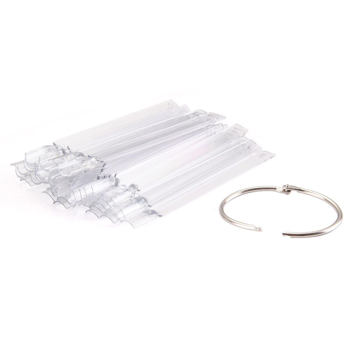 50pcs Nail Tips Display Fan Ring for DIY Practice Starter