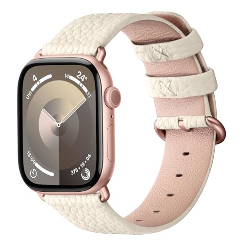 Ya en manzanajugosa.com: Fullmosa Correa de Reloj Compatible con Correa Apple Watch 38mm 40mm 41mm 42mm 44mm 45mm, Correas de Repuesto de Cuero Genuino Compatible con iWatch 9/8/7/6/SE/5/4/3/2/1, para Hombres Mujeres