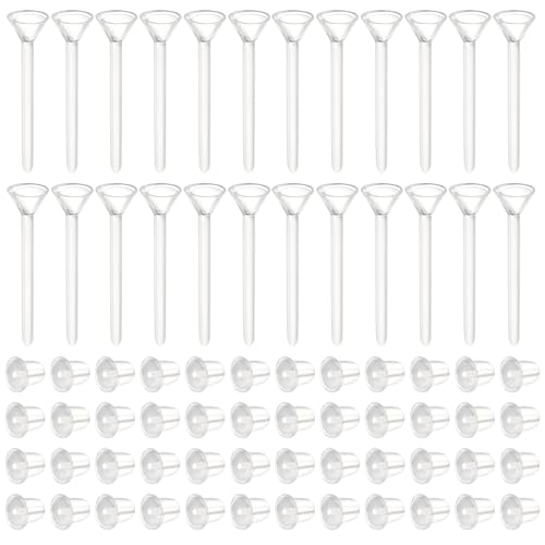 Mabor Lot de 200 paires de boucles d'oreilles en plastique pour oreilles sensibles, invisibles et transparentes pour le travail sportif