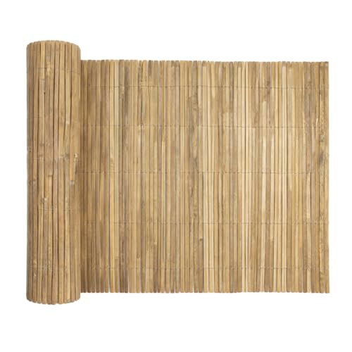Acomoda Textil – Valla Natural Cañizo de Bambú Partido para Ocultación y Decoración de Ambientes. Rollo Protector Visual y Privacidad para Balcón, Jardín y Patio (1,5x3 Metros)