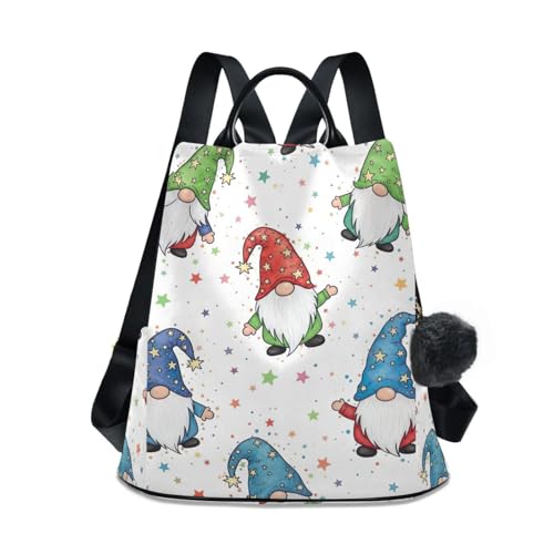 Mochila antirrobo con pompón acolchada y compartimentos ocultos