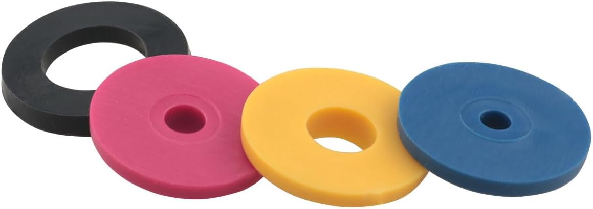 6Sets Water Flow Restrictor Shower Flow Reducer Limiter Water Saving Shower Adapter Flow Limiter Shower Hose Flow Control Valve for Home Bathroom Toilet Hotel, red, blue, yellow, black