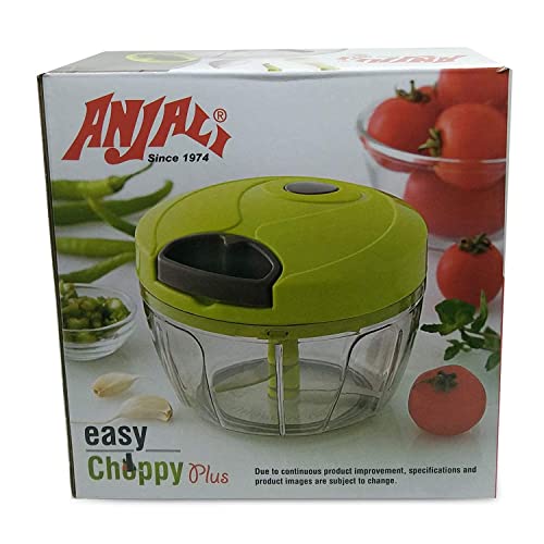 Image of Anjali Easy Mini Vegetable Chopper & Cutter with 3 in 1 Blade, Grey, 1 Piece