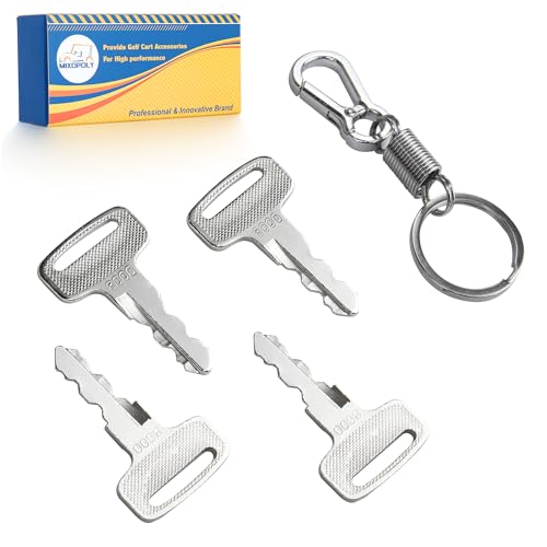Mixopoly 4 Pack Ignition Keys Golf Cart Keys Replacement for Yamaha G14 G16 G19 G20 G21 G22 G29/Drive Golf Cart Replace OEM JU2-H2511-00 8000