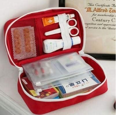 Bolsa kit Primeiros Socorros Necessaire Porta Remédio Viagem Organizador