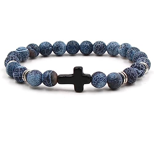 Bracelets en pierre naturelle pour elle et lui avec perles de 8mm