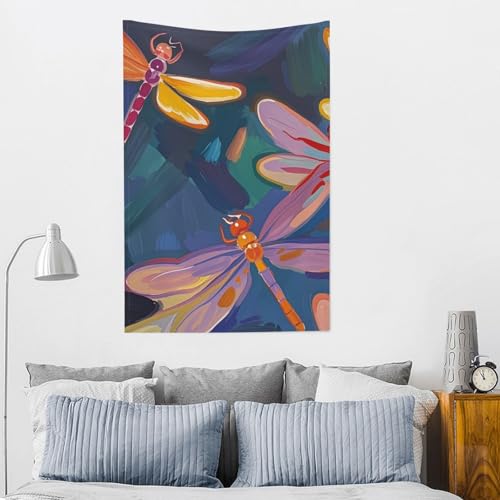 Tapisserie murale libellule peinte à la main 152x101 cm GJHKSSVB