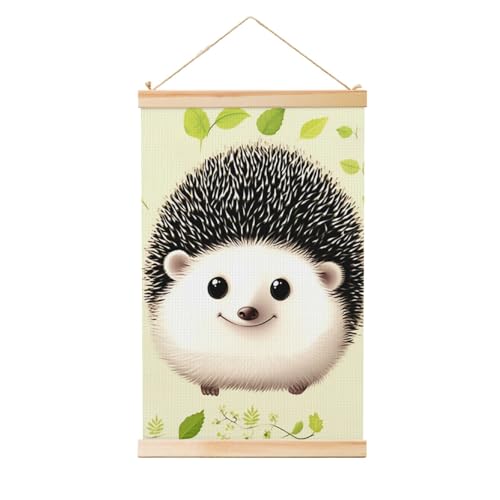 Peinture murale hérisson mignon pour décorer une chambre d'enfant cocooning