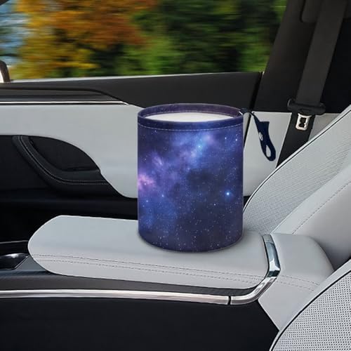 Image of Portable Car Garbage Bin Galaxy Reusable Collapsible Hanging Portable Dustbin Bin Waterproof Waste Basket Car Accessories Interior for Car SUV Trucks Universal
