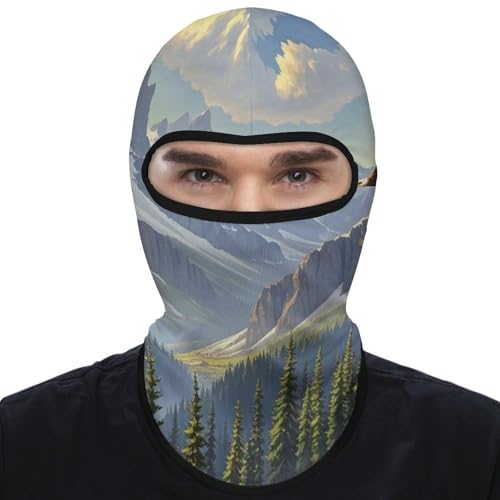 Balaclava Eagle in Misty Mountain para Hombres y Mujeres, Máscara Facial de Protección Solar Transpirable con Cubreboca Completo para Senderismo, Ciclismo, Correr, Conducción miniatura 1