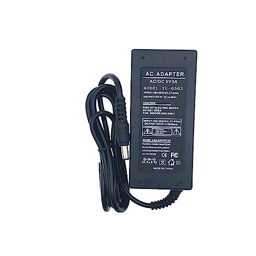 Adaptador de energía 5V 3A con luz LED para monitor LCD miniatura 2