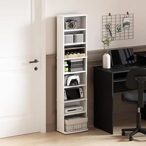 Furinnojayaspacesavingmultimediastoragetowerwhite Urban Country Home Decor Furinno jaya space saving multimedia storage tower white urban country home decor