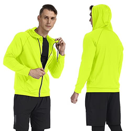 image for MEETYOO Running Jacket for Men (Lightweight-Green, Large)