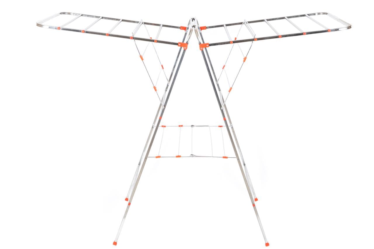 Global Heavy Duty Stainless Steel Premium Foldable Cloth Drying Stand with 52 feet Drying Space | Cloth Dryer | Clothes Stand/Drying Rack for Balcony | Folding Cloth Stand for Drying Clothes.