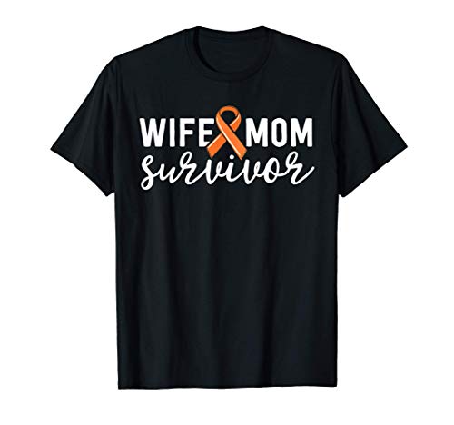 Leukemia Awareness Products Mom Wife Cancer Survivor Orange t-shirt, Preto, S