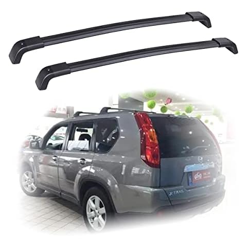 Yofsza Car Roof Rack Rail Cross Bars For Nissan X-Trail T31 2007 2008 2009 2010 2011 2012 2013, Aluminum Crossbar, Black Special design for specific models Cover