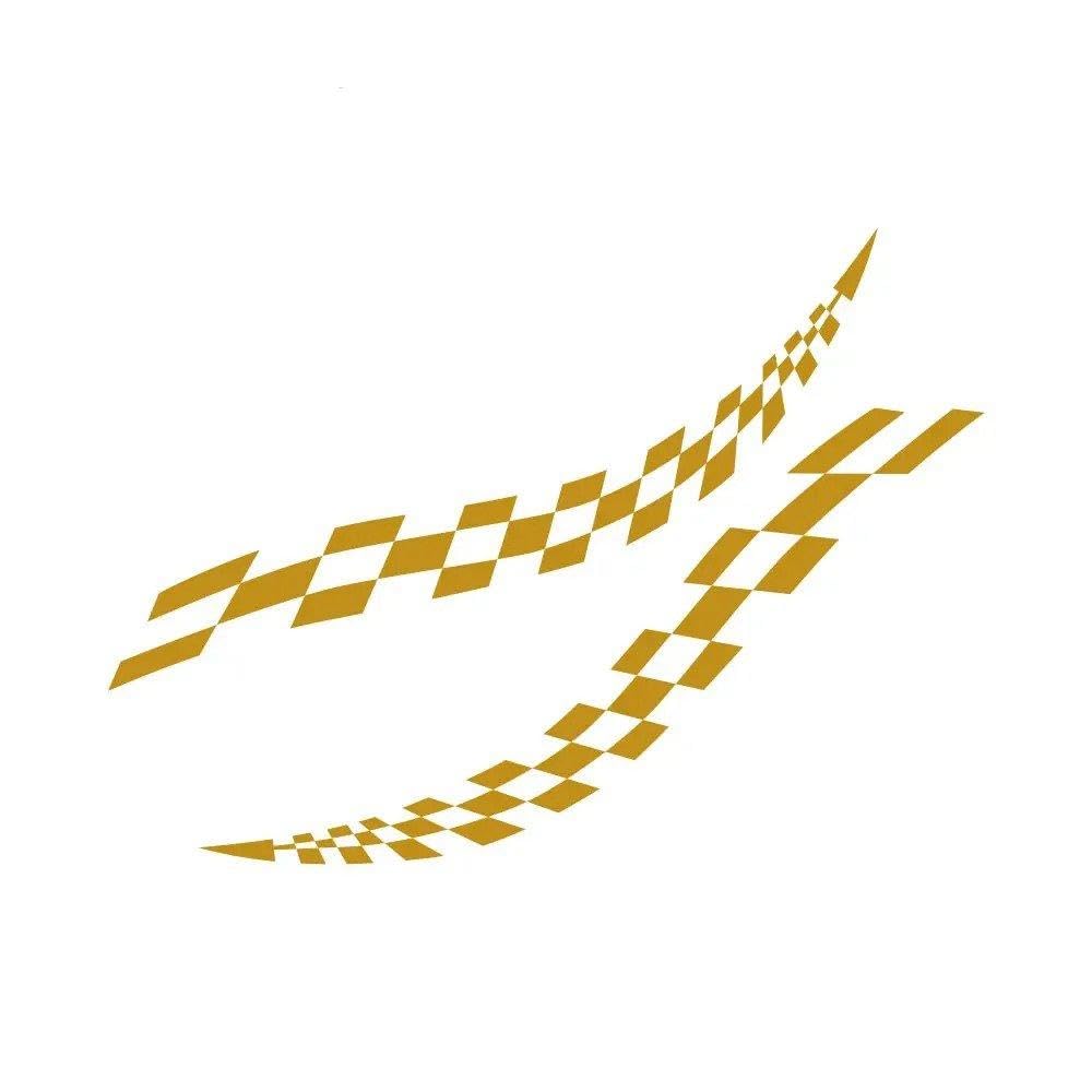 Bertdcx Matt Gold Auto Accessory Van Body Side Stickers Auto Tuning Accessories Camper Rv Motorhome(Matt Gold)