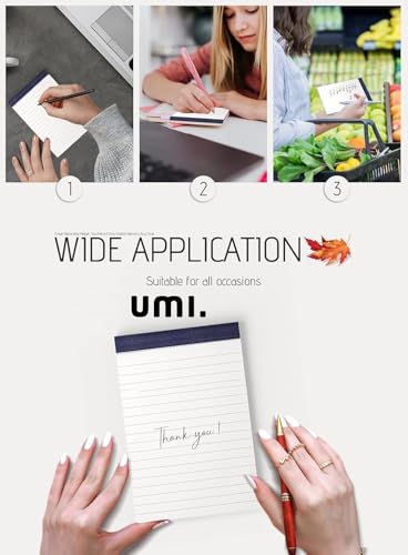 Image of Amazon Brand - Umi 10pc Pack A5 Size Small Ruled Notepads 21 x 14 cms,35 Sheets Each