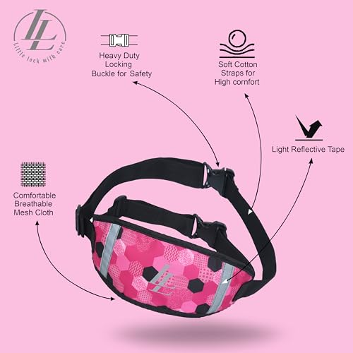 Image of Little Lock Kids Bike Safety Belt - Secure, Comfy & Easy-to-Use Harness for Two-Wheelers | Perfect for Bikes & Scooters | Ride Safe with Confidence! inch(Pink)