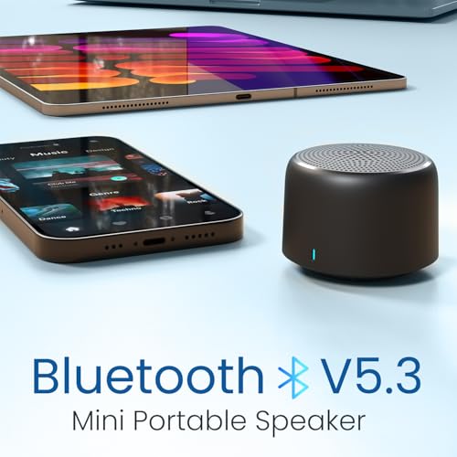 Portronics 5W Pico Mini HD Sound Portable Bluetooth Speaker with in-Built Mic, Strong Lanyard, Upto 4 Hours Playtime, Bluetooth 5.3V, Type C Fast Charging, Light Weight (Black) view 2