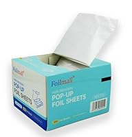 Foilmall Friseur Pop-up Folienblätter – vorgeschnittene Einzelblätter, 500 Stück, Silber, 12,7 × 27,3 cm, 15 µm extra stabil, einseitig geprägt, für professionelle Haarfärbung & Highlights