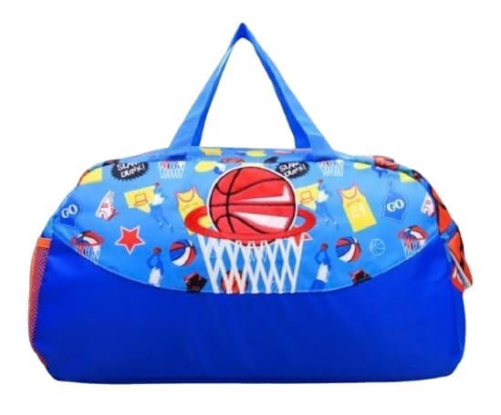 Image of 3D Design Duffle Bag for Kids & Adult| Large Compartment Foldable Luggage with Shoulder Strap | Lightweight Travel & Short Trips Storage Organizer for Women (Basketball)