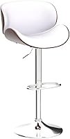 Vista 5 de Bar Stools Set of 2, Adjustable Swivel Leather Bar Stools for Kitchen Island, Mid Century Modern Counter Height Bar Chairs Barstools with Back &
