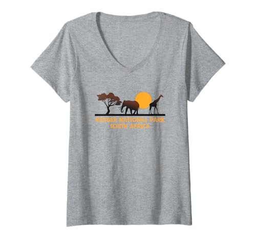 Womens Kruger National Park South Africa V-Neck T-Shirt