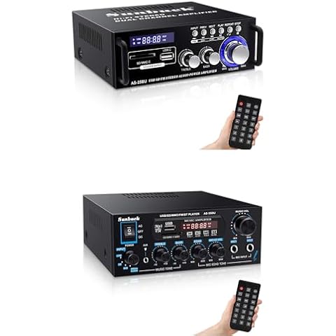 Sunbuck Stereo Amplifier Bluetooth 5.0, Stereo Receivers for Home Audio, Receiver for Speakers Cover