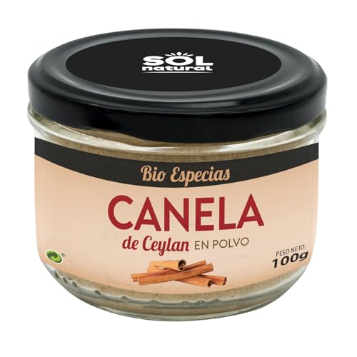 SOLNATURAL Canela De Ceylan En Polvo Bio 100 G