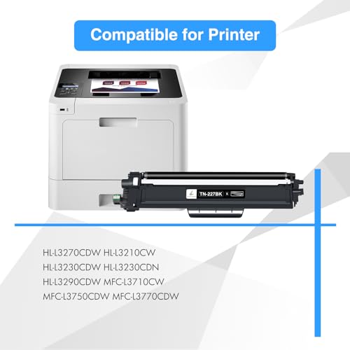 True Image TN227 HIGH YIELD TONER CARTRIDGE 4 PACK Tn227 Tn-227Bk/C/M/Y High Yield Toner Cartridge 4 Pack: Compatible For Brother Tn223 Tn-223Bk/C/M/Y Tn-227 Tn 227Bk/C/M/Y 227 For Hl-L3270Cdw Hl-L3210Cw Mfc-L3770Cdw Hl-L3290Cdw Mfc-L3750Cdw Printer thumb #1