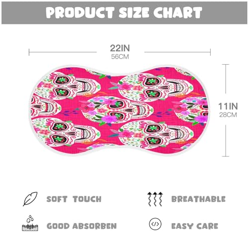 Graffiti Flower Skull Burp Cloths Unisex Cotton Burp Cloths Absorbent and Non-Seeping Suitable for Babies, Toddlers, Newborns4
