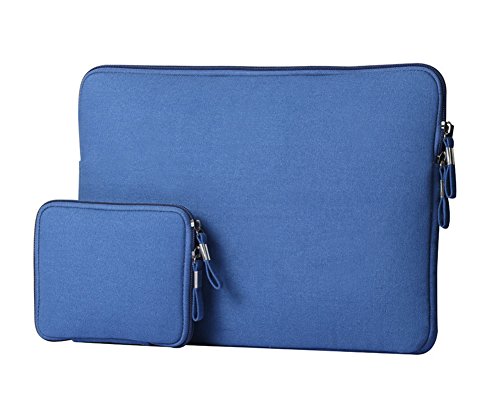 Preisvergleich Produktbild Notebooktasche Canvas Laptoptasche Laptop Hülle Schutzhülle Mit Extra-Tasche Saphirblau 11.6"