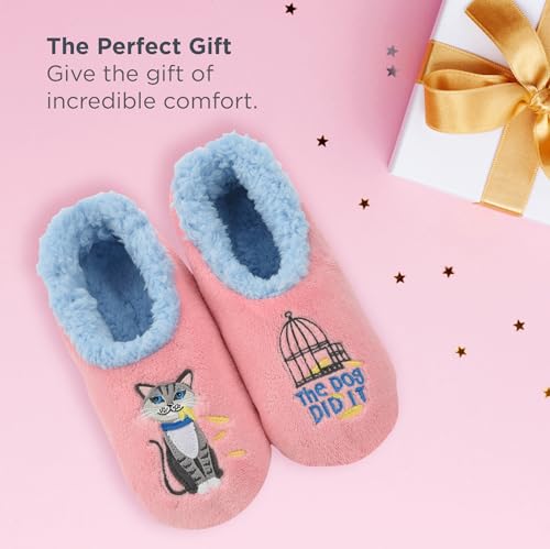 Image of Snoozies Pairable Slipper Socks - Funny House Slippers for Women, Non-Slip Fuzzy Slipper Socks