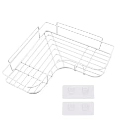 ZJHFFFG 2 Pack Adhesive Corner Shower Caddy Shelf Basket Rack Rust Proof Stainless Steel Bathroom Shelf Shampoo Holder