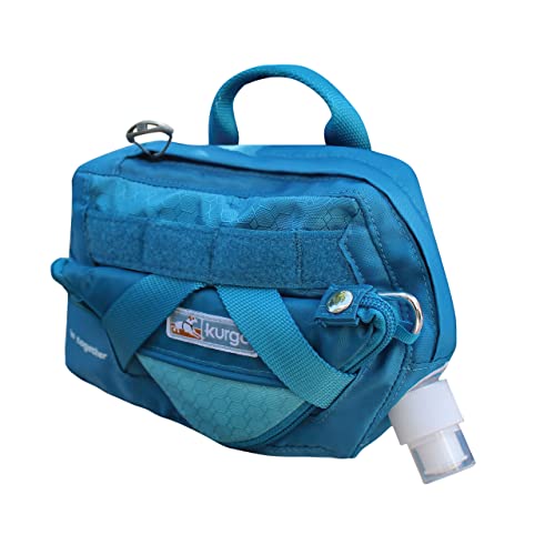 Kurgo RSG, Wasserflasche für Hunde, abnehmbare Tasche, kompatibel mit MOLLE, Befestigung für Diensthundegeschirr, Blau