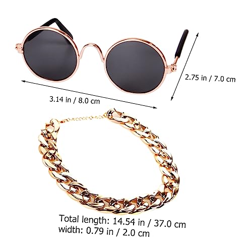 Set de Gafas y Collar para Mascotas POPETPOP miniatura 2