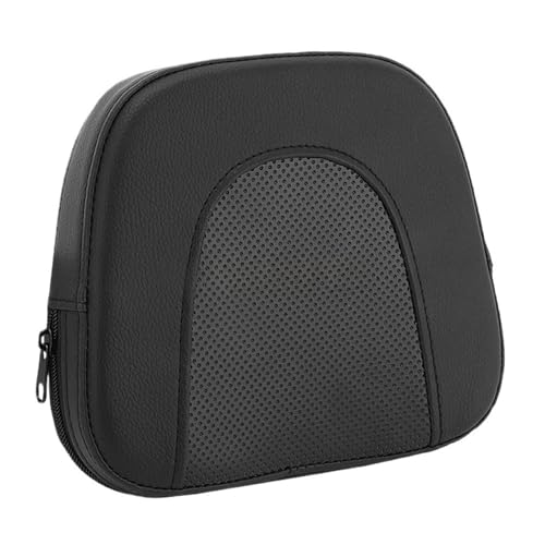 Coussin dossier passager moto noir universel pour chopper et custom cruiser confort