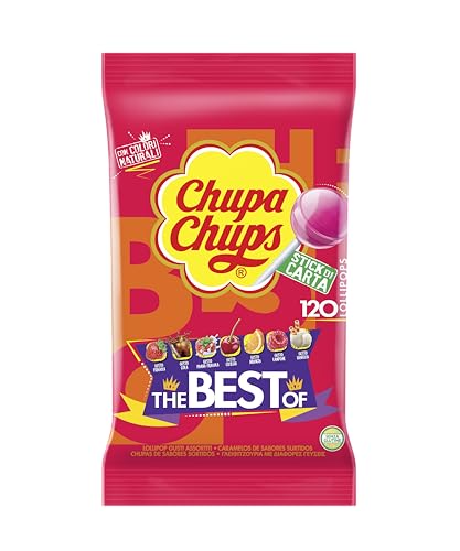 Chupa Chups Original Caramelo con Palo, de Sabores Variados, 120...