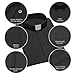 CLERKMANS Men’s Priest Clergy Priest Shirt Long Sleeves, Free Tab Collar Insert for Pastor Preacher Minister Costume Button Shirt Black